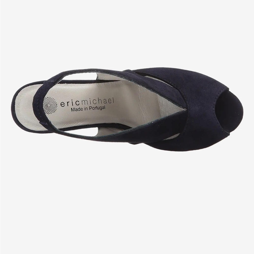 GUC Eric Michael blue suede heels size 6 - Picture 2 of 11